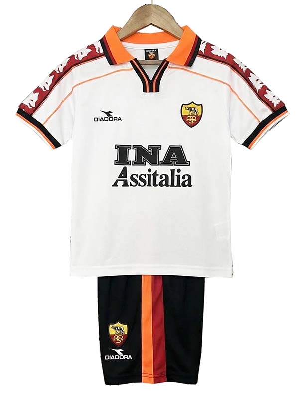 AS Roma away kids kit childrens retro jersey 1998-1999